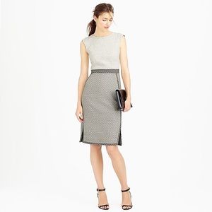 J.crew mixed tweed dress gray sheath size 00